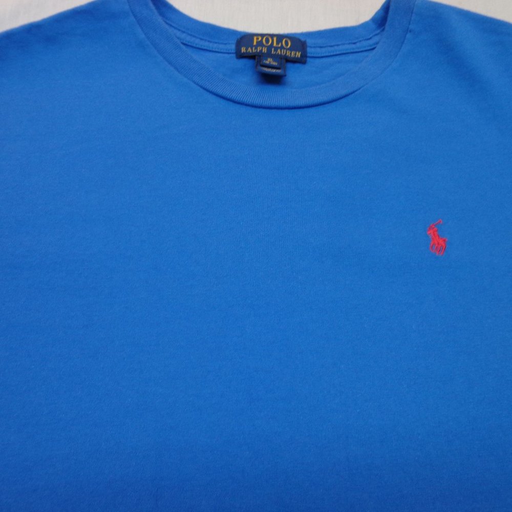 Polo Ralph Lauren Blue with Red Pony T Shirt  Youth XL  (18-20)  FLAW   L2
